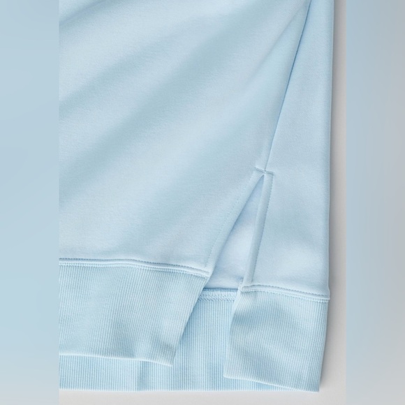 Fabletics Terry Oversized Crew Neck Sweatshirt | XS | NWT | Iced Out Blue - Picture 4 of 9